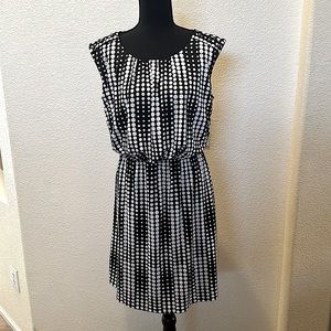 Corey P PolkaDot Above the Knee Womens Dress Elastic Waist Line